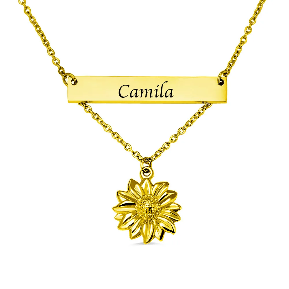 AILIN Personalized Name Choker Cutomize Name Necklace Women Sunflower Bar Necklace Pendant Necklace Jewelry Wedding Gift
AILIN Personalized Name Choker Cutomize Name Necklace Women Sunflower Bar Necklace Pendant Necklace Jewelry Wedding Gift
