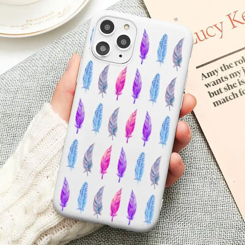 Fashion colorful feathers Phone Case Candy Color for iPhone 11 12 mini pro XS MAX 8 7 6 6S Plus X 5S SE 2020 XR
Fashion colorful feathers Phone Case Candy Color for iPhone 11 12 mini pro XS MAX 8 7 6 6S Plus X 5S SE 2020 XR