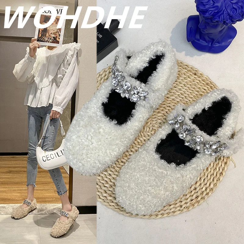 WOHDHE Women Loafers Popular Flat Heel Crystal Outdoor Shoes Ladies Elegant Solid Fur Punk Soft Comfort Round Toe All-match
WOHDHE Women Loafers Popular Flat Heel Crystal Outdoor Shoes Ladies Elegant Solid Fur Punk Soft Comfort Round Toe All-match