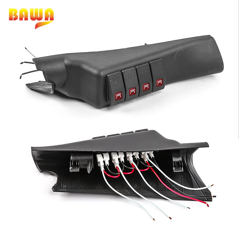 BAWA A Pillar 4-way Switch Panel Pod Combination Switches for Jeep Wrangler JK JKU Rubicon Sahara 2011-2017 Car Accessories
BAWA A Pillar 4-way Switch Panel Pod Combination Switches for Jeep Wrangler JK JKU Rubicon Sahara 2011-2017 Car Accessories