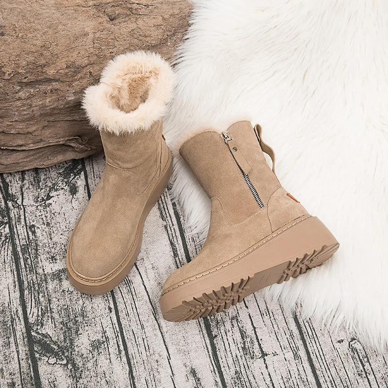 2019 Winter New Snow Boots Women's Plus Velvet Warm Middle Calf Boots Thick Plush Anti-Slip Waterproof Female botas mujer Shoes
2019 Winter New Snow Boots Women's Plus Velvet Warm Middle Calf Boots Thick Plush Anti-Slip Waterproof Female botas mujer Shoes