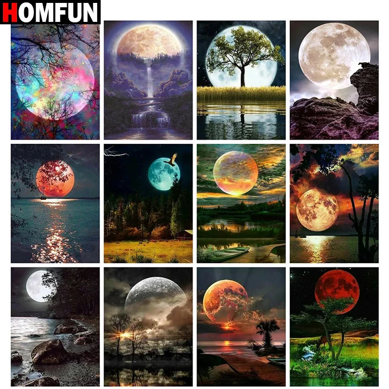 Картина для алмазной вышивки HOMFUN «лунное небо», картина с полными квадратными/круглыми стразами 5D «сделай сам», вышивка крестиком, домашний декор, подарок
Картина для алмазной вышивки HOMFUN «лунное небо», картина с полными квадратными/круглыми стразами 5D «сделай сам», вышивка крестиком, домашний декор, подарок