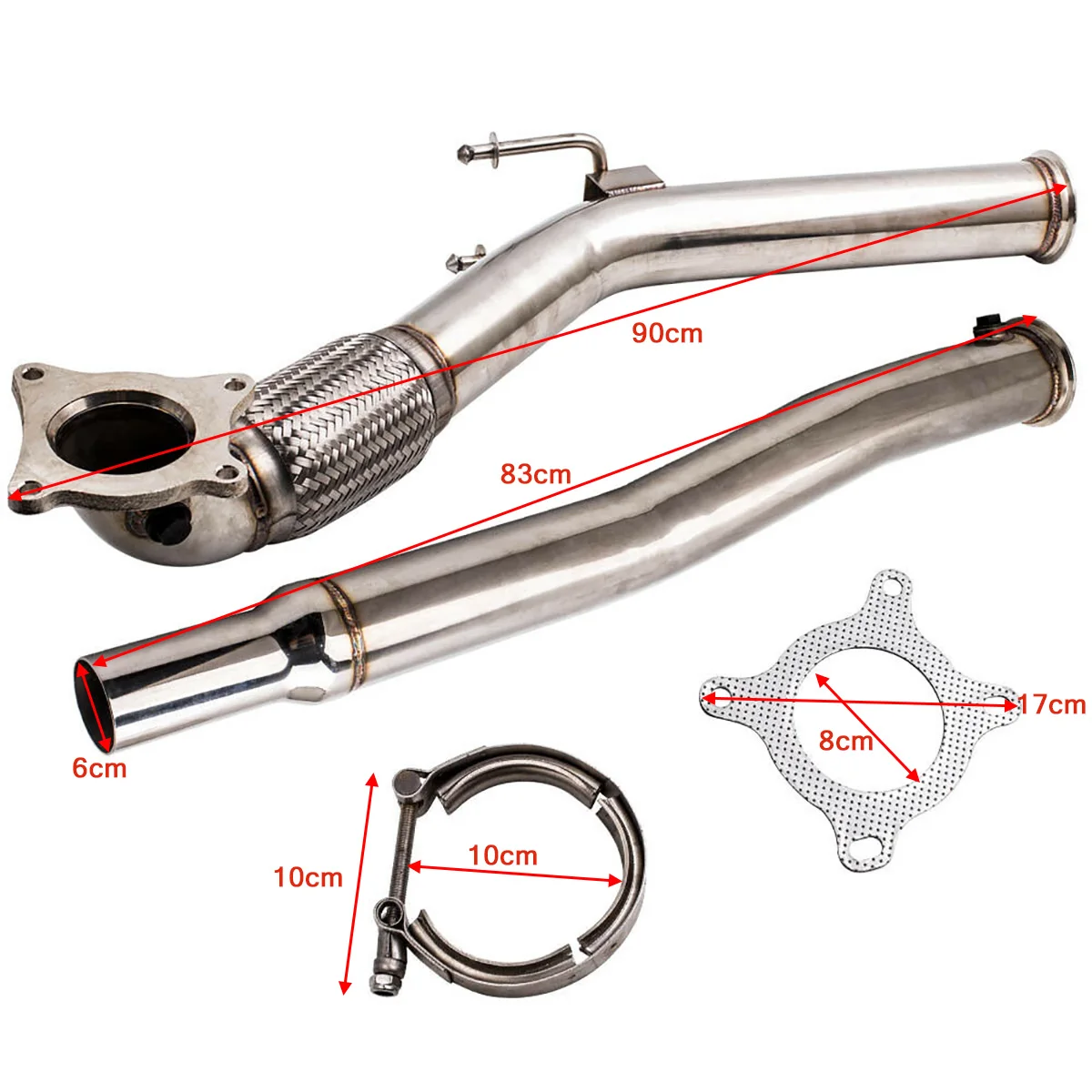 2.5"-3" Stainless Steel Exhaust Downpipe For VW GOLF MK5 MK6 GTI For Audi A3 S3 FSI 2.0T 2.0L for Seat Leon Cupra R
2.5"-3" Stainless Steel Exhaust Downpipe For VW GOLF MK5 MK6 GTI For Audi A3 S3 FSI 2.0T 2.0L for Seat Leon Cupra R