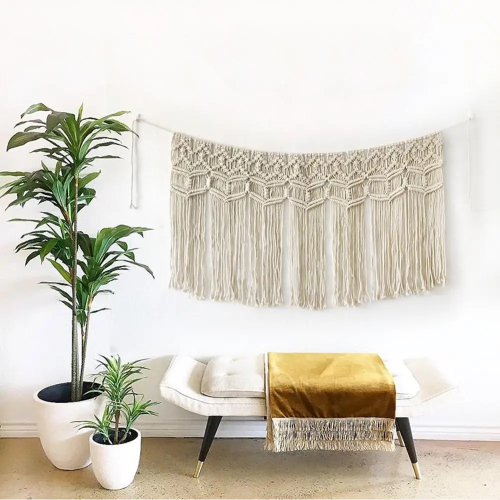 Backdrop Wall Hanging Macrame Tapestry Handwoven Bohemian Cotton Rope Boho Chic Tapestry Nordic Home Decor Bedroom Curtain Door
Backdrop Wall Hanging Macrame Tapestry Handwoven Bohemian Cotton Rope Boho Chic Tapestry Nordic Home Decor Bedroom Curtain Door