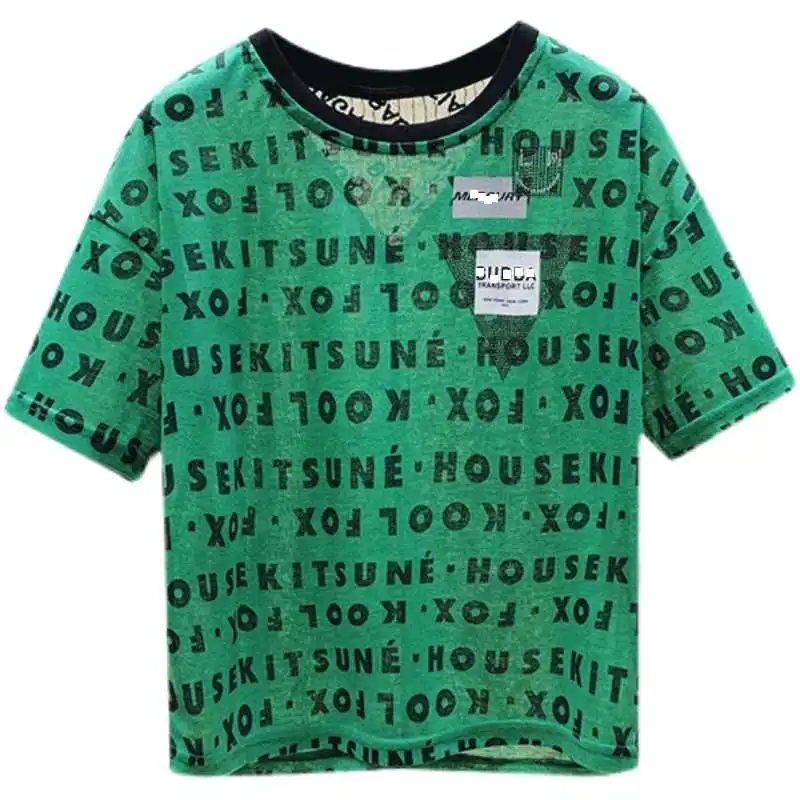 ICCLEK JXMYY 2021 Summer Fashion New Digital Print Back Lace Stitching Korean Hot Rhinestone Round Neck Loose Short Sleeve T
ICCLEK JXMYY 2021 Summer Fashion New Digital Print Back Lace Stitching Korean Hot Rhinestone Round Neck Loose Short Sleeve T