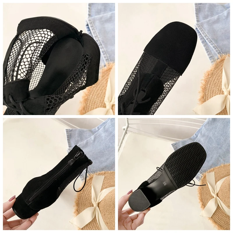 ORCHALISA 2021 New Women Summer Ankle Boots Round Toe 3.5cm Heels Genuine Leather Mesh Patchwork Breathable Cool Casual A3356
ORCHALISA 2021 New Women Summer Ankle Boots Round Toe 3.5cm Heels Genuine Leather Mesh Patchwork Breathable Cool Casual A3356