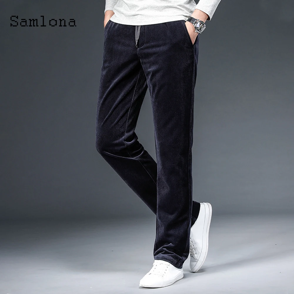 Брюки Samlona мужские прямые, офисная одежда для отдыха, трендовые брюки скинни, весна-осень 2020 
Брюки Samlona мужские прямые, офисная одежда для отдыха, трендовые брюки скинни, весна-осень 2020