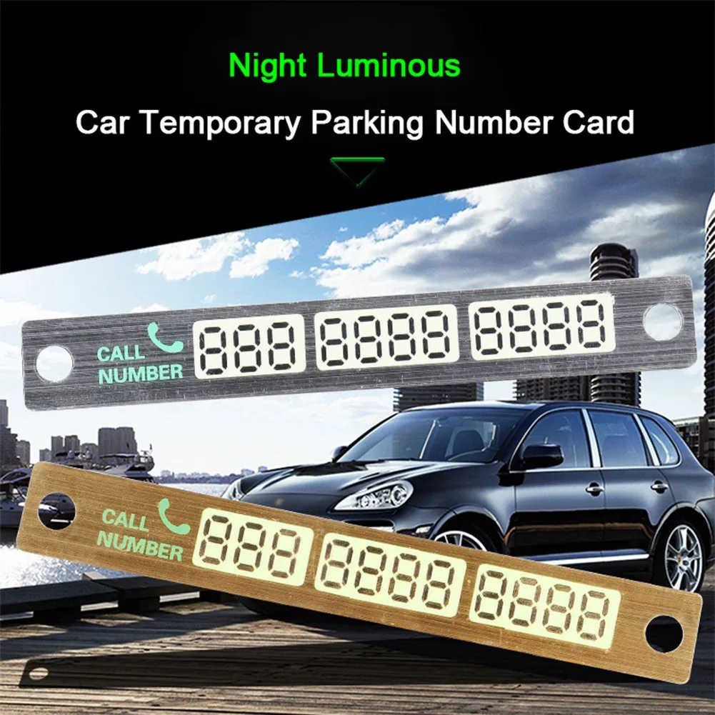 Car Luminous Phone Number Plate Car Sticker Silver Temporary Parking Card 15*2cm 1pc Car DIY Interior Accessories
Car Luminous Phone Number Plate Car Sticker Silver Temporary Parking Card 15*2cm 1pc Car DIY Interior Accessories