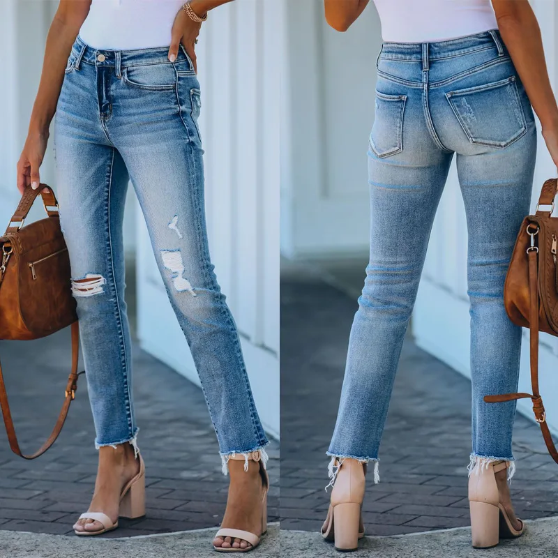 Jacket Women Jeans Patchwork High Waist Ripped Fashion Pencil Pants Straight Light Jeans Streetwear Autumn and Winter Trousers
Jacket Women Jeans Patchwork High Waist Ripped Fashion Pencil Pants Straight Light Jeans Streetwear Autumn and Winter Trousers