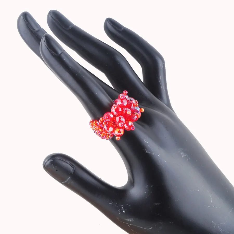 WOJIAER Fashion Jewelry Red Crystal Gem Stone Faceted Beads Stretch Finger Ring US 6~10 Charm 1PCS PJ3008
WOJIAER Fashion Jewelry Red Crystal Gem Stone Faceted Beads Stretch Finger Ring US 6~10 Charm 1PCS PJ3008