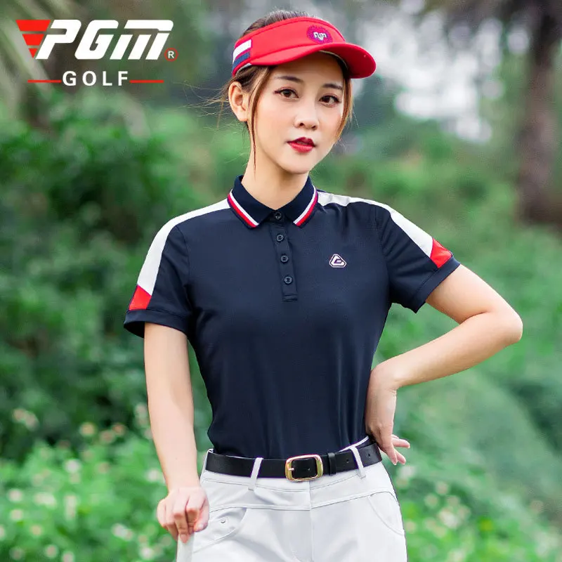 2020 PGM New golf clothing ladies summer stitching short sleeve golf T-shirt breathable Quick Dry sports clothes top S-XL
2020 PGM New golf clothing ladies summer stitching short sleeve golf T-shirt breathable Quick Dry sports clothes top S-XL