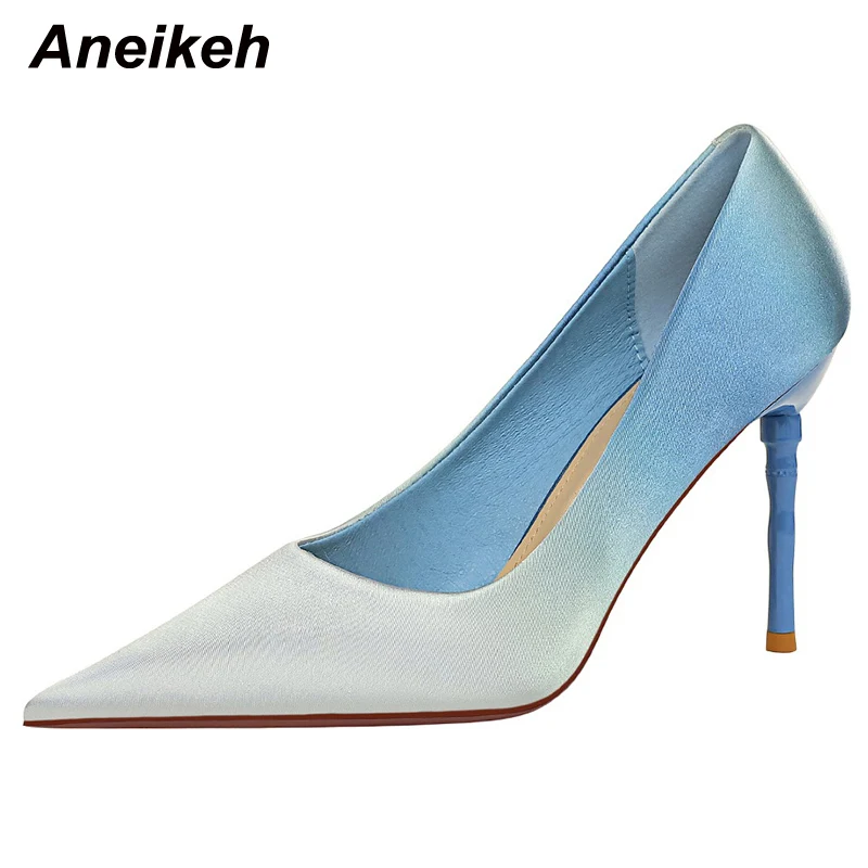 

Туфли Aneikeh женские на тонком каблуке, пикантные туфли-лодочки для танцев, без застежек, с градиентным эффектом, осень 2022