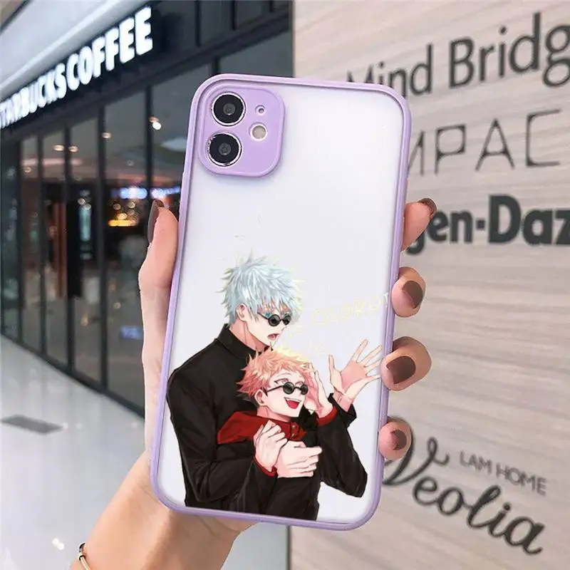 Jujutsu Kaisen Satoru Gojo anime Phone Cases Matte transparent For Purple iPhone 12 Mini 11 Pro XR XS Max 7 8 Plus X Back Cover
Jujutsu Kaisen Satoru Gojo anime Phone Cases Matte transparent For Purple iPhone 12 Mini 11 Pro XR XS Max 7 8 Plus X Back Cover