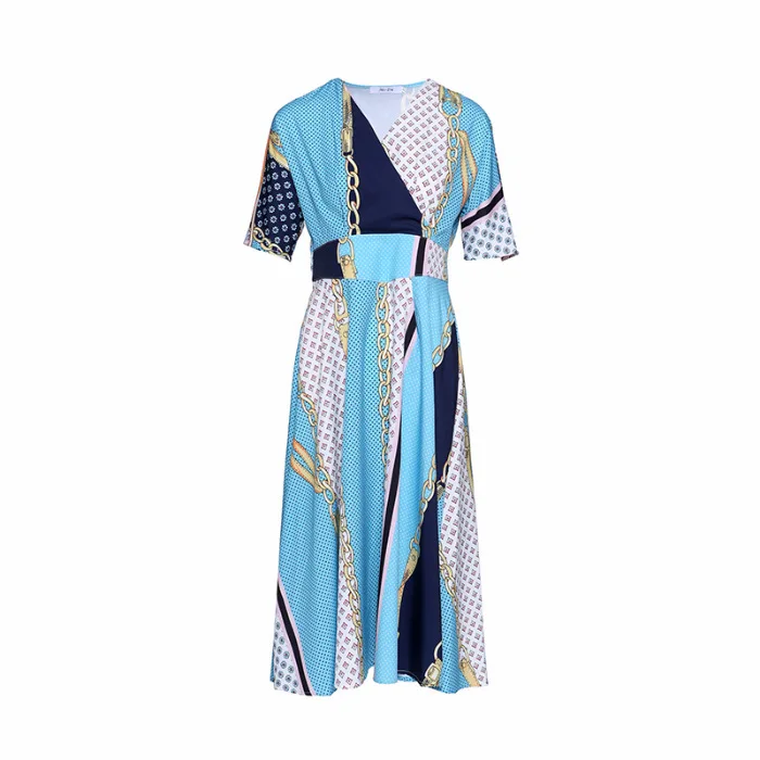 Spring Summer Runway Polka Dots Striped Dress Women Plus Size Patchwork Chains Print Split Sexy Short Sleeve Ladies Shirt Dress
Spring Summer Runway Polka Dots Striped Dress Women Plus Size Patchwork Chains Print Split Sexy Short Sleeve Ladies Shirt Dress