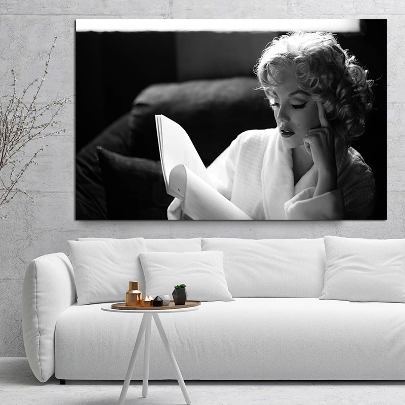 Monroe Canvas Painting Black And White Poster Home Decor Modern Sexy Marilyn Read A Book Pictures For Living Room Bedroom Decor
Monroe Canvas Painting Black And White Poster Home Decor Modern Sexy Marilyn Read A Book Pictures For Living Room Bedroom Decor