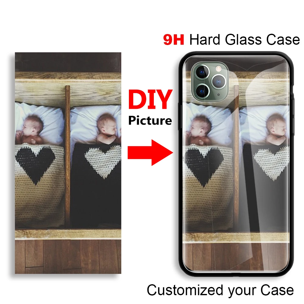 Custom Your Own Tempered Glass Phone Case for iPhone 11 12 13 Pro Max 7 8 Plus 6 6S+ X XS XR SE Cover Picture Name Photo DIY Bag
Custom Your Own Tempered Glass Phone Case for iPhone 11 12 13 Pro Max 7 8 Plus 6 6S+ X XS XR SE Cover Picture Name Photo DIY Bag