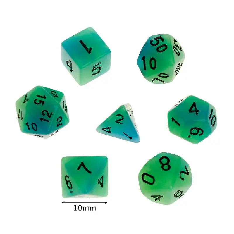 7pcs/set Luminous Polyhedral Sided Dice D4 D6 D8 D10 D12 D20 Set For Dungeons & Dragon D&D RPG Poly Game W89F
7pcs/set Luminous Polyhedral Sided Dice D4 D6 D8 D10 D12 D20 Set For Dungeons & Dragon D&D RPG Poly Game W89F