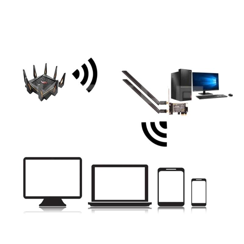 The working frequency band is 2.4G+5G+5.0 Bluetooth, the transmission rate is 3000Mbps network card
The working frequency band is 2.4G+5G+5.0 Bluetooth, the transmission rate is 3000Mbps network card