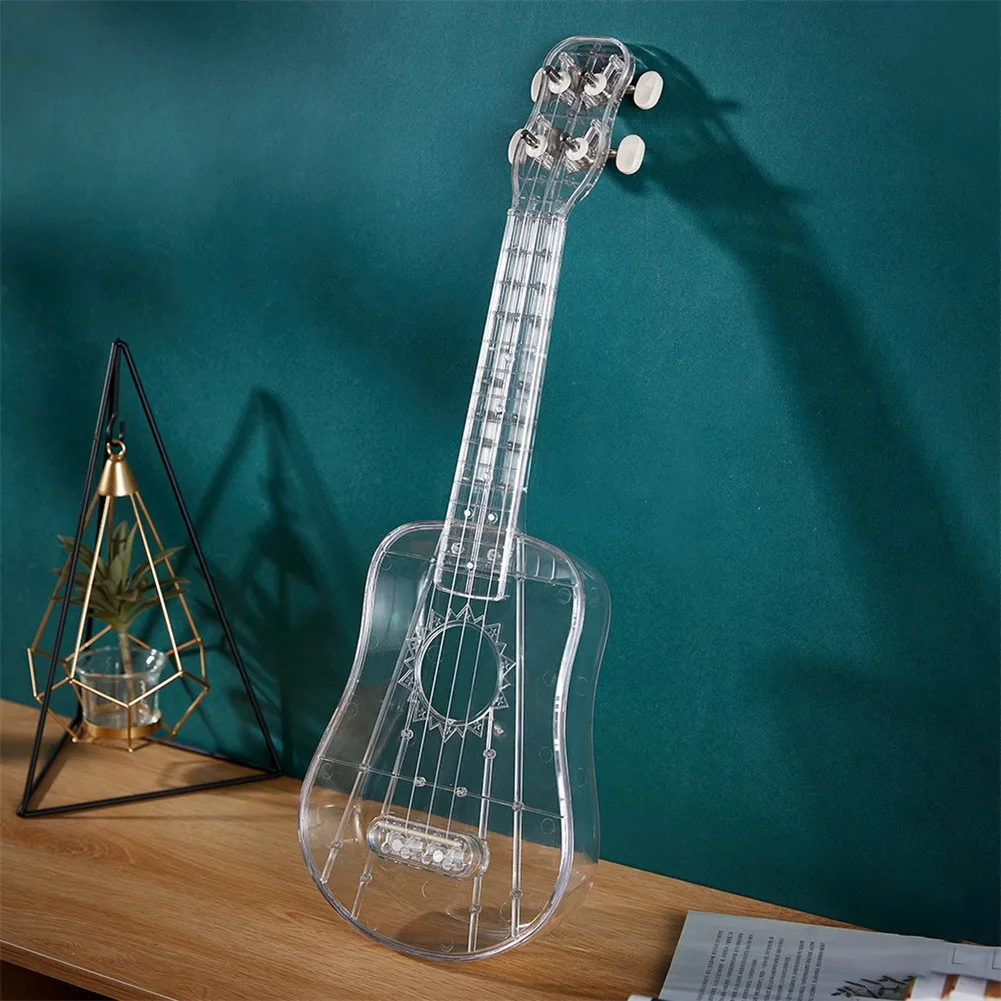 21 Inch Ukelele Transparent 4 Strings Mini Soprano Ukulele Guitar Musical Beginner Gifts Kids Hawaiian Guitar Musical Instrument
21 Inch Ukelele Transparent 4 Strings Mini Soprano Ukulele Guitar Musical Beginner Gifts Kids Hawaiian Guitar Musical Instrument