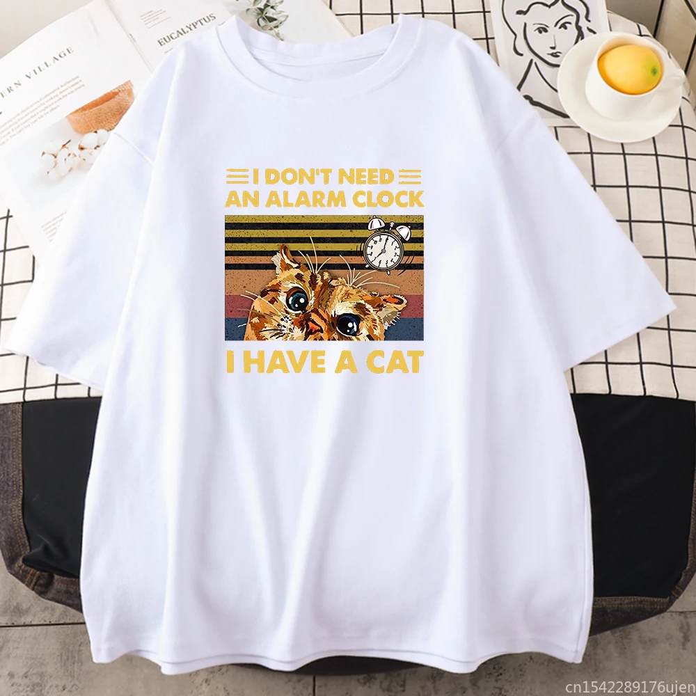 Fashion T Shirts Women I Don't Need An Alarm Clock I Have A Cat Print Tshirt Street Casual T Shirt Cool Loose Tee Shirts Simple
Fashion T Shirts Women I Don't Need An Alarm Clock I Have A Cat Print Tshirt Street Casual T Shirt Cool Loose Tee Shirts Simple