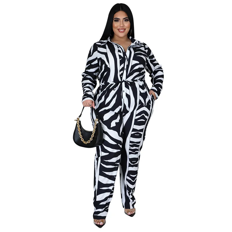 Belt Jumpsuit Women Casual Loose 2021 Fashional Plus Size Women's Rompers Autumn New Striped Playsuit
Belt Jumpsuit Women Casual Loose 2021 Fashional Plus Size Women's Rompers Autumn New Striped Playsuit