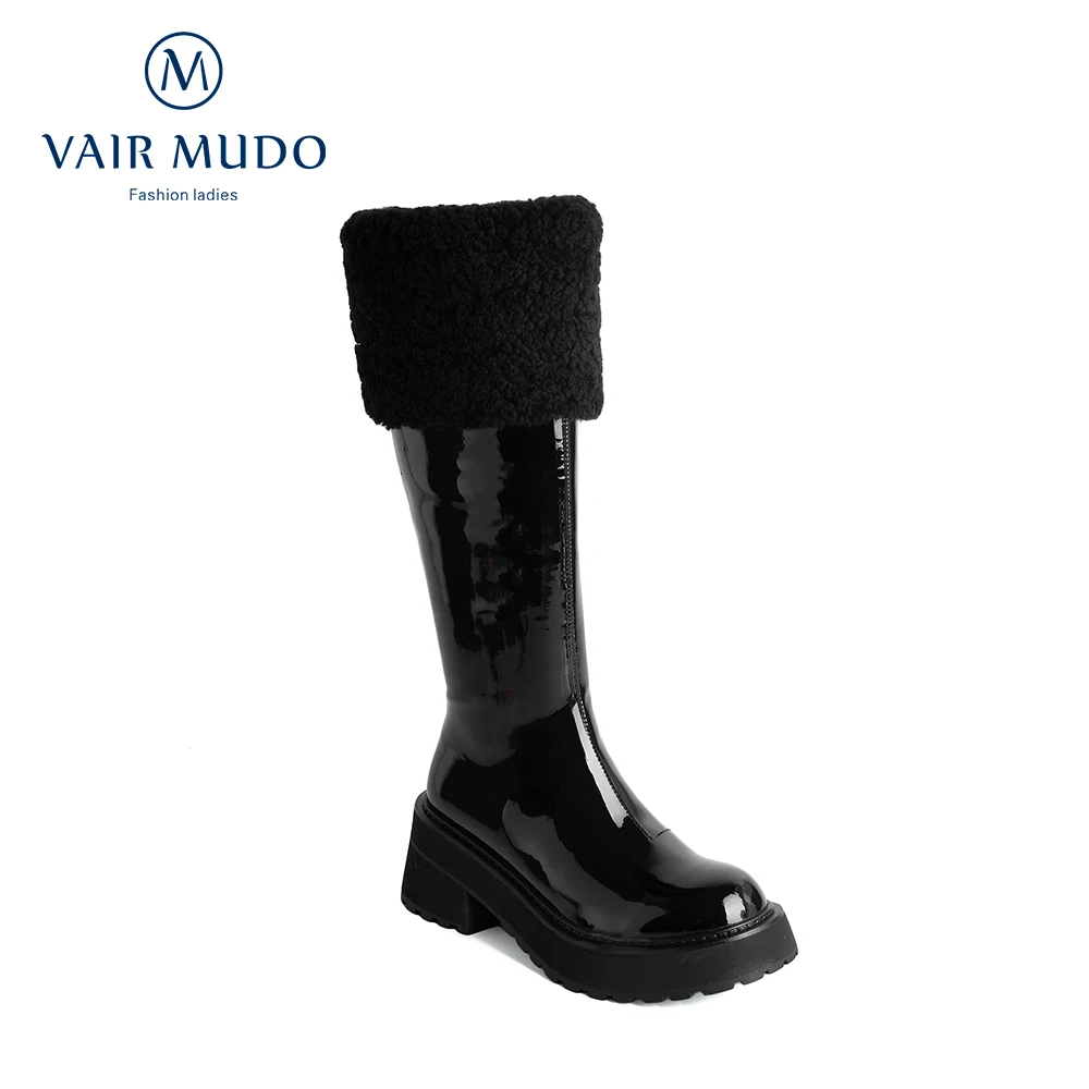 VAIR MUDO Knee-High Boots Shoes HIgh Heels Black Round Toe Genuine Leather Elegant Shoes Women Footwear Autumn WinterWM-X350-C
VAIR MUDO Knee-High Boots Shoes HIgh Heels Black Round Toe Genuine Leather Elegant Shoes Women Footwear Autumn WinterWM-X350-C