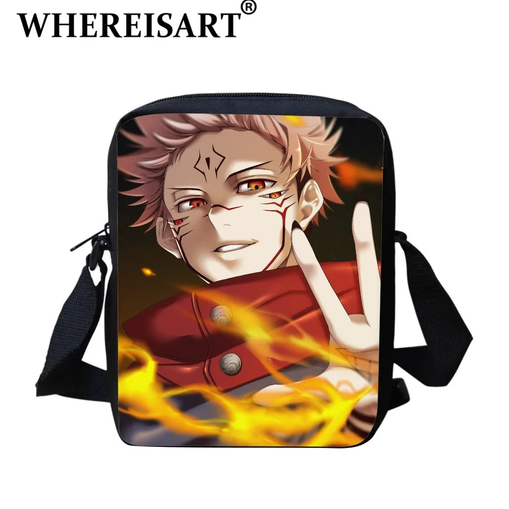 WHEREISART Anime Jujutsu Kaisen Unique Design Young Unisex Crossbody Bag Cusual Snug Messenger Bags Luxury Yuji Pattern Handbags
WHEREISART Anime Jujutsu Kaisen Unique Design Young Unisex Crossbody Bag Cusual Snug Messenger Bags Luxury Yuji Pattern Handbags