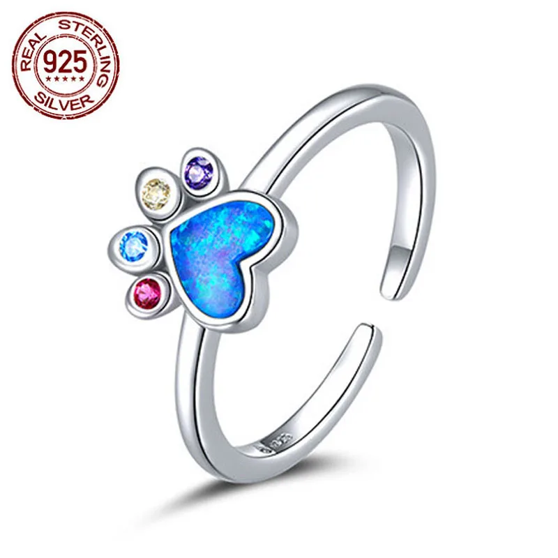 Fashion Cute Adjustable Size Cat Paw Ring With Blue Opal 925 Sterling Silver Rings Fine Jewelry For Women Dropshipping in Box
Fashion Cute Adjustable Size Cat Paw Ring With Blue Opal 925 Sterling Silver Rings Fine Jewelry For Women Dropshipping in Box