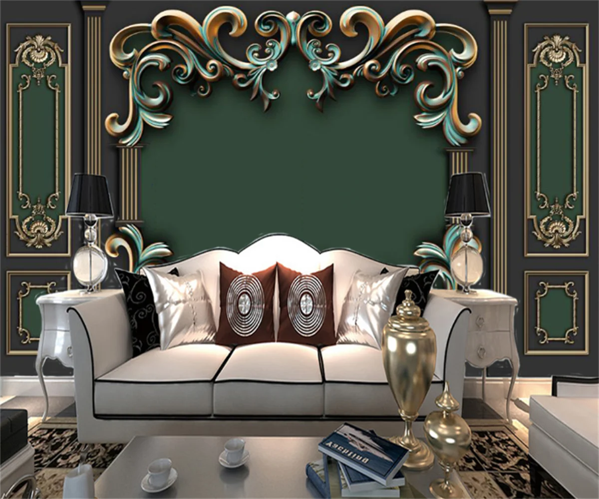 Customize any size 3D hotel tooling wallpaper mural modern European luxury golden plaster carved TV background wall stickers
Customize any size 3D hotel tooling wallpaper mural modern European luxury golden plaster carved TV background wall stickers