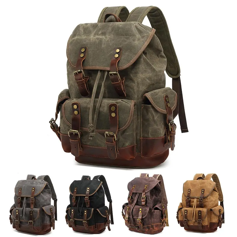 Outdoor Climbing Bag Cotton Vintage Waterproof Backpack Traveling Backpack Large Capacity Durable 15" Rivets Bookbag Backpack
Outdoor Climbing Bag Cotton Vintage Waterproof Backpack Traveling Backpack Large Capacity Durable 15" Rivets Bookbag Backpack