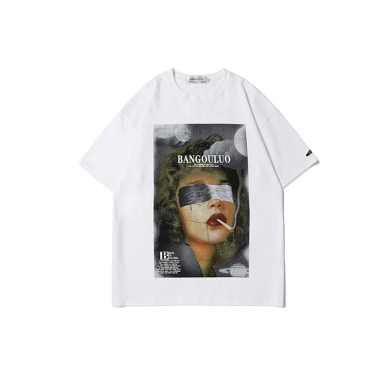 2021 High Street Dark Depressed Portrait Printing Hip-Hop Fashionable Brand New Retro Loose Short Sleeve T-shirt for Men Women
2021 High Street Dark Depressed Portrait Printing Hip-Hop Fashionable Brand New Retro Loose Short Sleeve T-shirt for Men Women