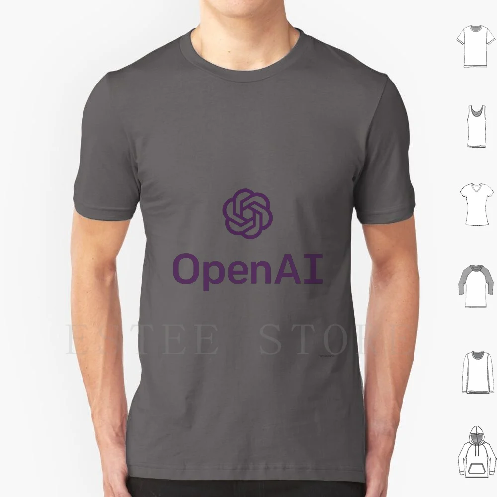 Футболка с логотипом Openai Хлопковая мужская футболка принтом сделай сам | Мужская