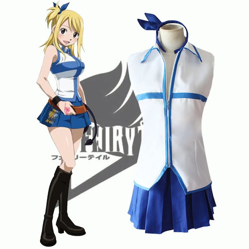 Fairy Tail Lucy Cosplay Costume Sexy Top Blue Skirt Anime Halloween Costumes For Women Carnival Party Performance Clothing
Fairy Tail Lucy Cosplay Costume Sexy Top Blue Skirt Anime Halloween Costumes For Women Carnival Party Performance Clothing