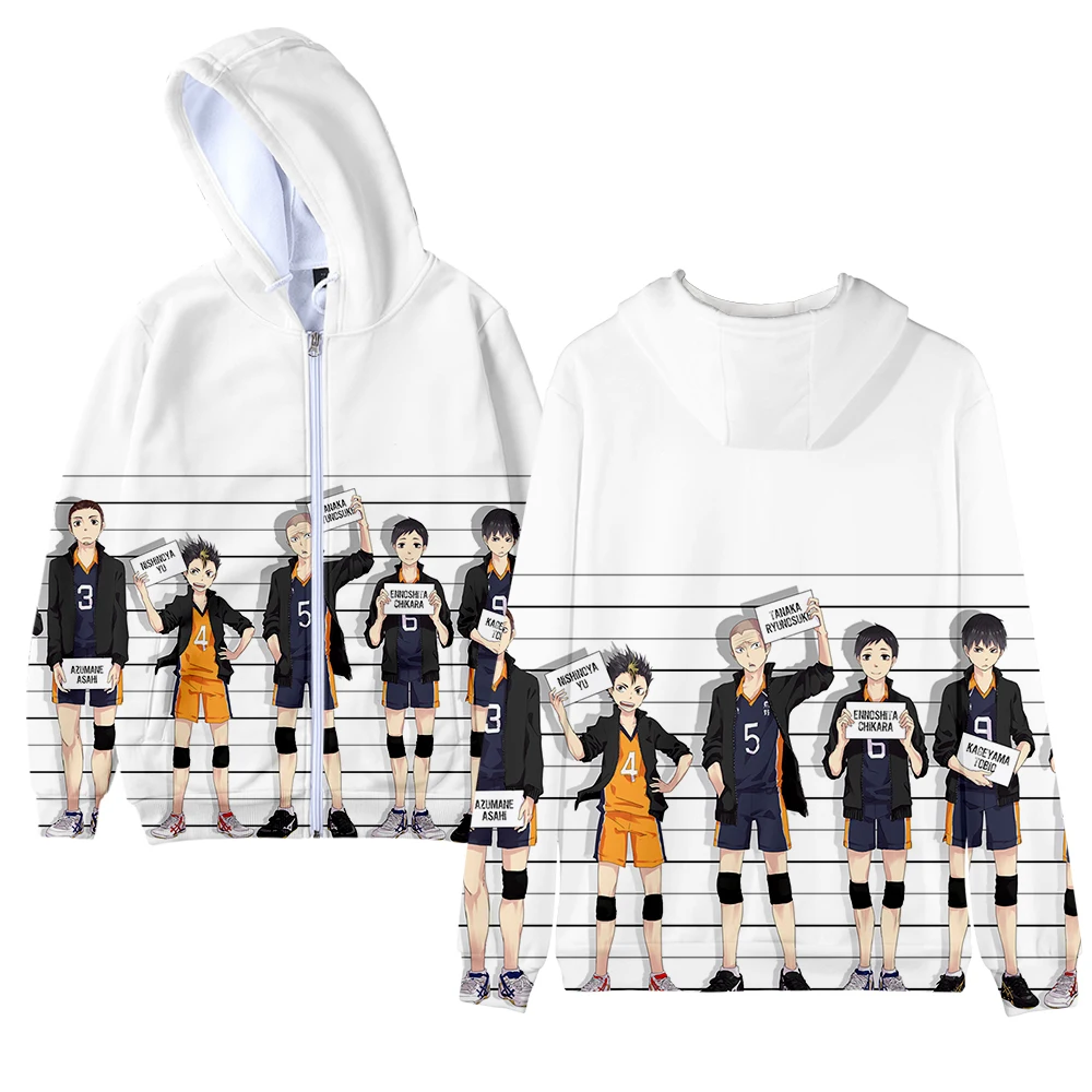 Haikyu!! Anime 3D Hoodie Sweatshirt VolleyBall Boy Zip up Hoody Sweatshirt Full Sleeve Length Polyester Casual Women Cloths Tops
Haikyu!! Anime 3D Hoodie Sweatshirt VolleyBall Boy Zip up Hoody Sweatshirt Full Sleeve Length Polyester Casual Women Cloths Tops