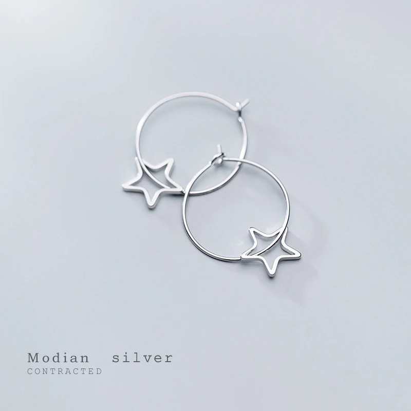 MODIAN Classic Minimalist Star Hoop Earring for Women Authentic 925 Sterling Silver Hyperbole Big Earring Fine Jewelry 2020 New
MODIAN Classic Minimalist Star Hoop Earring for Women Authentic 925 Sterling Silver Hyperbole Big Earring Fine Jewelry 2020 New