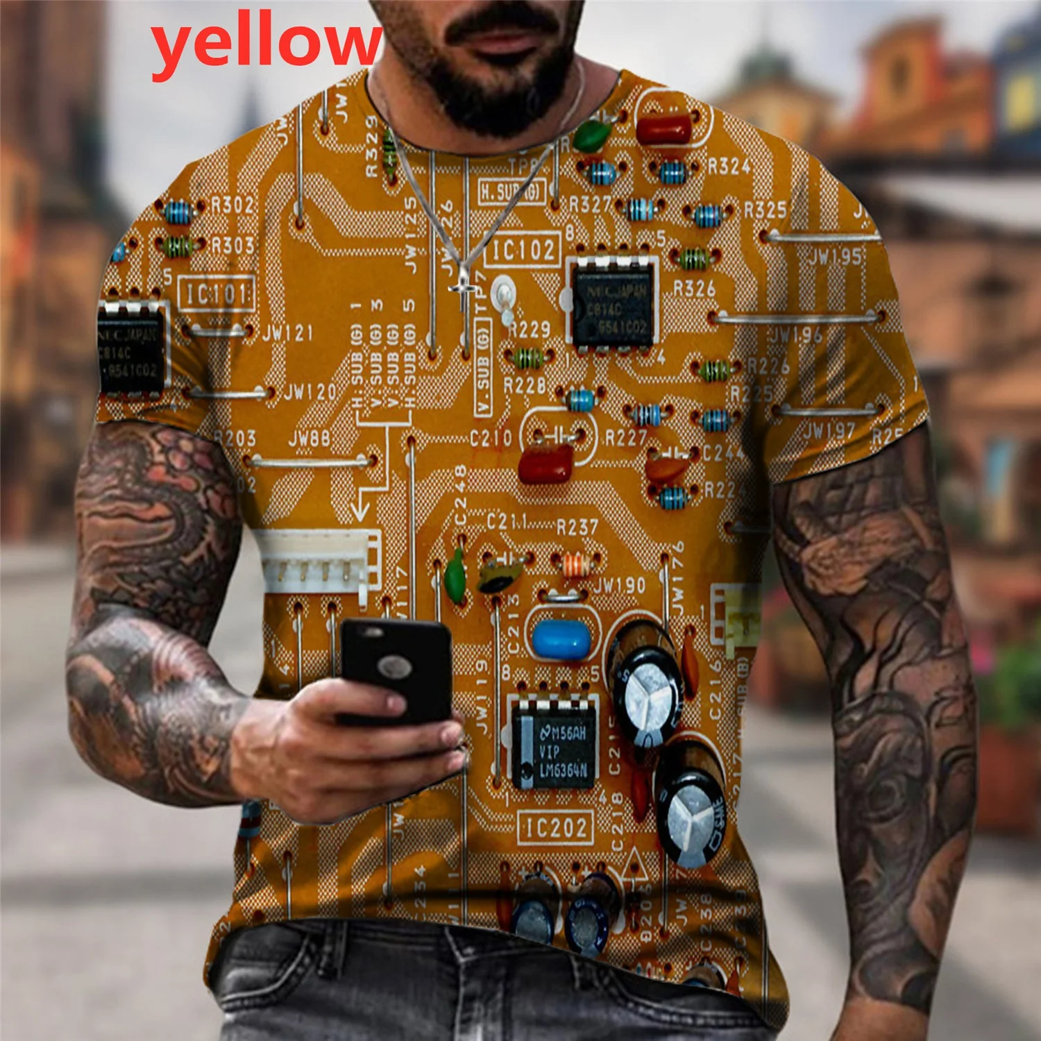Hot Sale Short Sleeve Cpu Mainboard 3d Printing T Shirt Men and Women Funny Color-blocking T-shirt Slim T-shirt Sport Tops
Hot Sale Short Sleeve Cpu Mainboard 3d Printing T Shirt Men and Women Funny Color-blocking T-shirt Slim T-shirt Sport Tops
