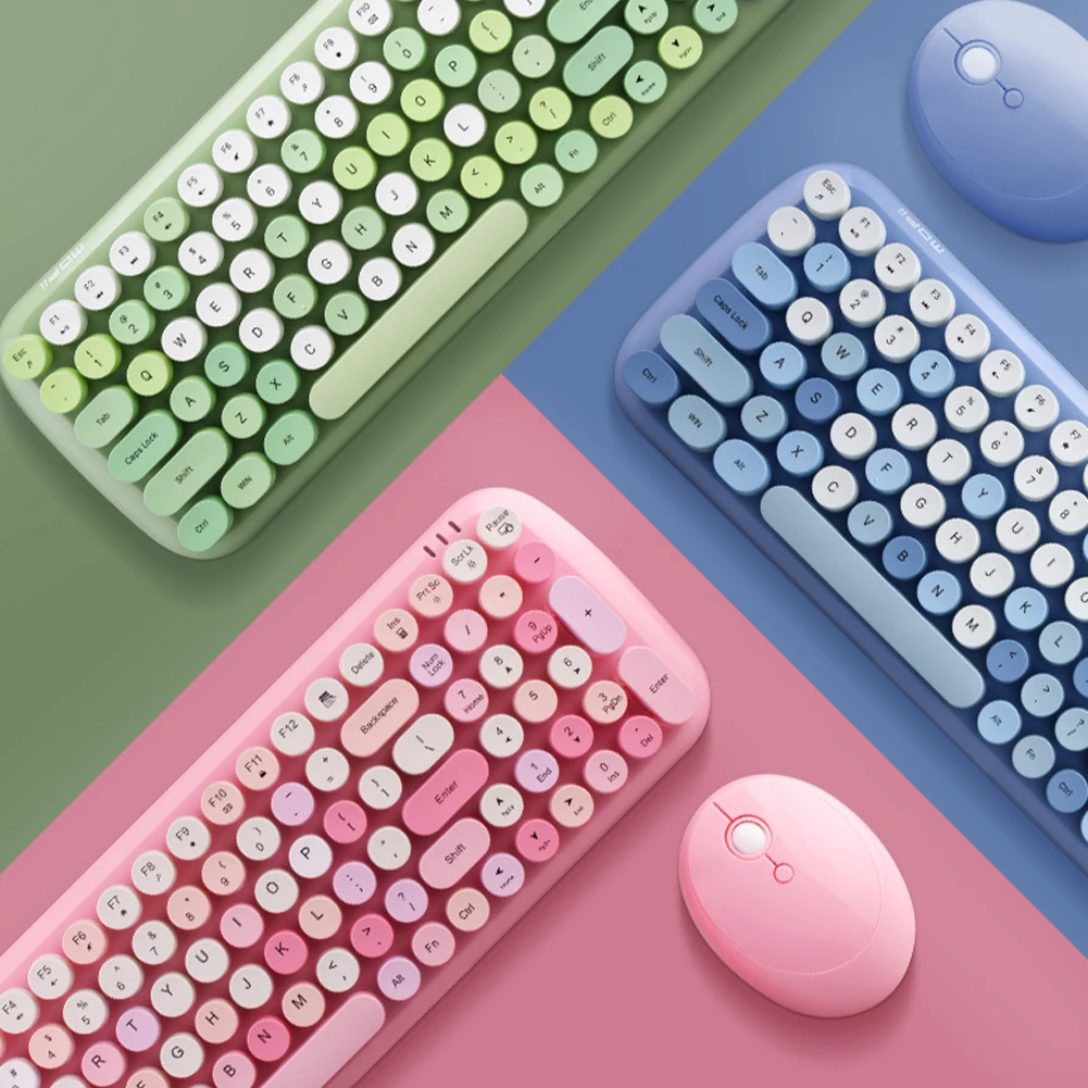 English Layout 2.4G 1600DPI Portable PC Laptop Keyboard Mouse Combo Cute Office Wireless Mini Home Gaming Plug And Play Stylish 
English Layout 2.4G 1600DPI Portable PC Laptop Keyboard Mouse Combo Cute Office Wireless Mini Home Gaming Plug And Play Stylish