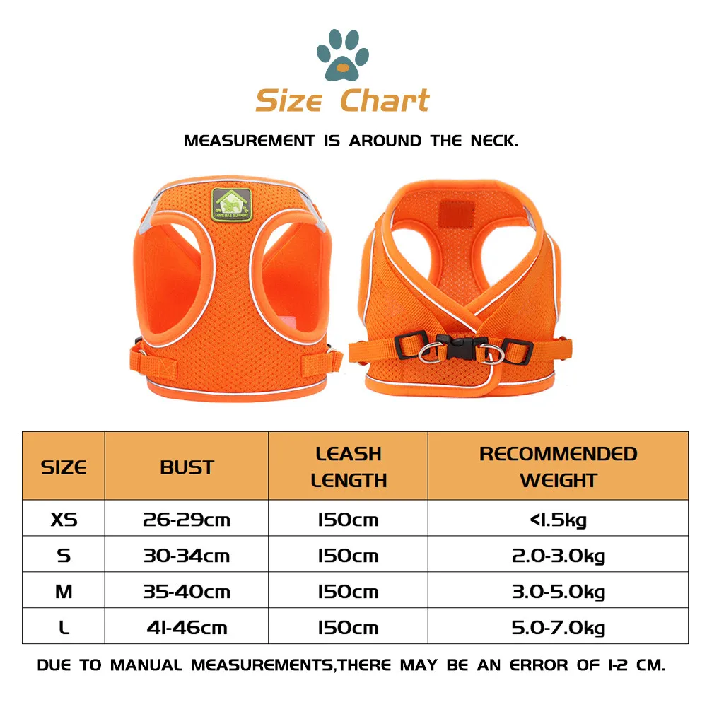 Solid Dogs Cats Vest Harness and Leash Set Reflective Kitten Cat Walking Harness Nylon Puppy Collar Chest Strap for Small Dogs
Solid Dogs Cats Vest Harness and Leash Set Reflective Kitten Cat Walking Harness Nylon Puppy Collar Chest Strap for Small Dogs