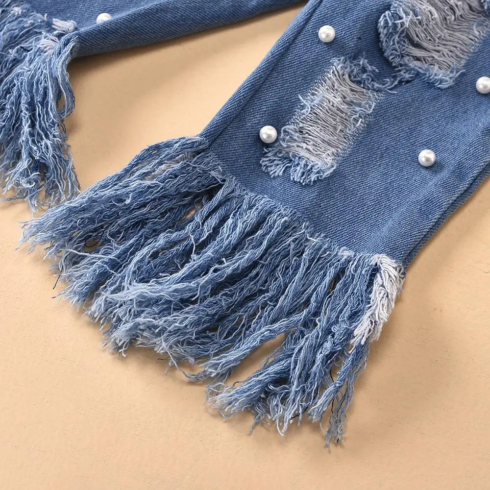 2021 New Spring Summer Children's Clothing Sets Girl Mesh Stitching Pure Color Clothes Ripped Jeans Girls 2Pieces Outfits Sets
2021 New Spring Summer Children's Clothing Sets Girl Mesh Stitching Pure Color Clothes Ripped Jeans Girls 2Pieces Outfits Sets