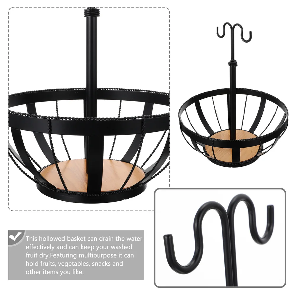 1Pc Hanging Fruit Basket Kitchen Storage Hollow Basket Kitchen Supply (Black) 
1Pc Hanging Fruit Basket Kitchen Storage Hollow Basket Kitchen Supply (Black)