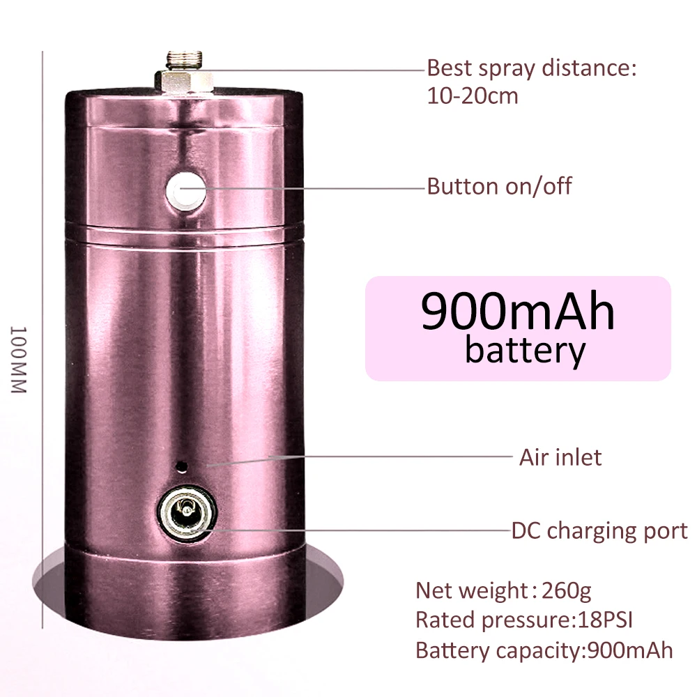 

KKmoon Rechargeable USB Airbrush Kit Portable Airbrush Compressor Spray Pump Dual Action Handheld Airbrush Gun for FX Makeup