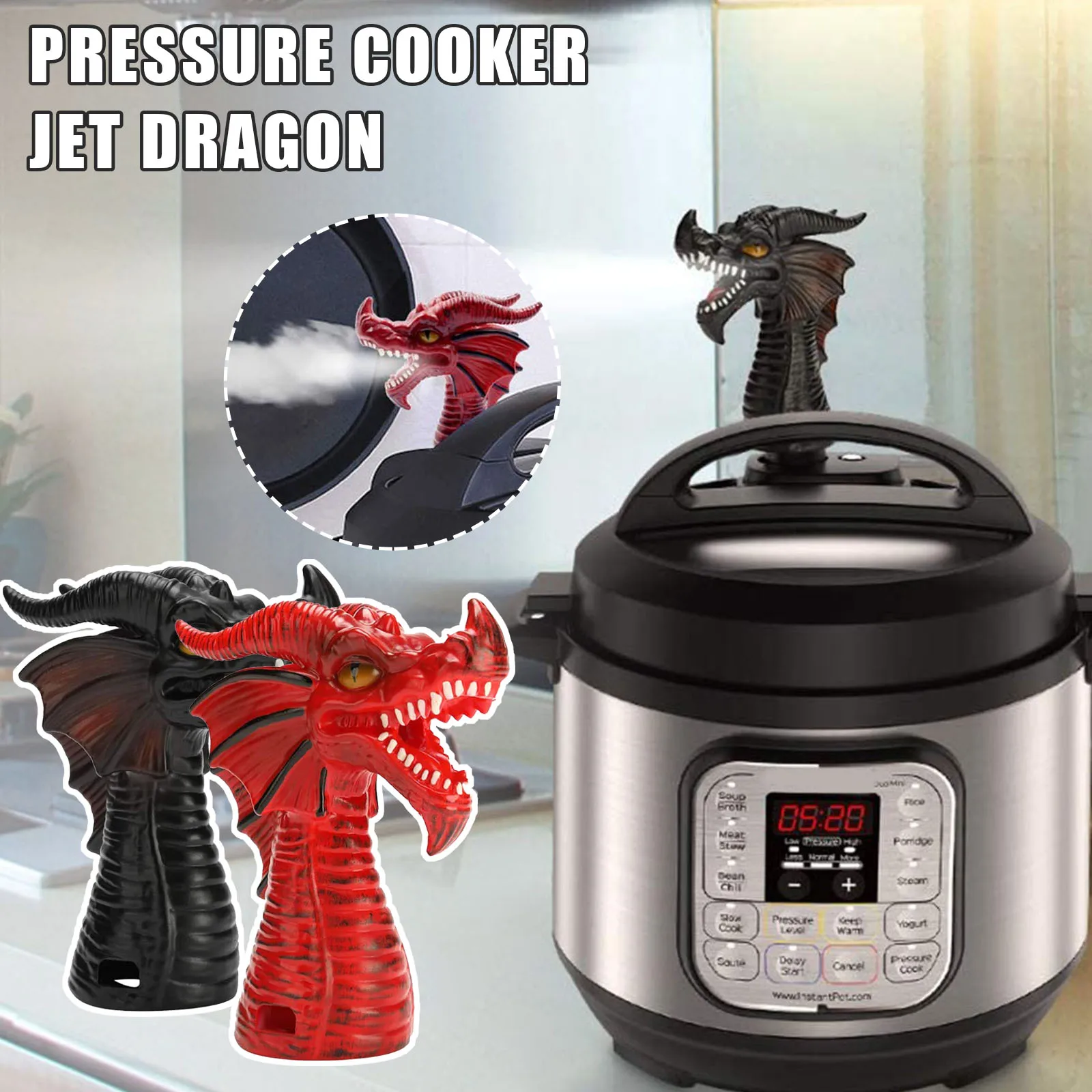 Fire-breathing Dragon Steam Release Accessory Steam Diverter for Pressure Cooker Kitchen Supplies SCVD889
Fire-breathing Dragon Steam Release Accessory Steam Diverter for Pressure Cooker Kitchen Supplies SCVD889