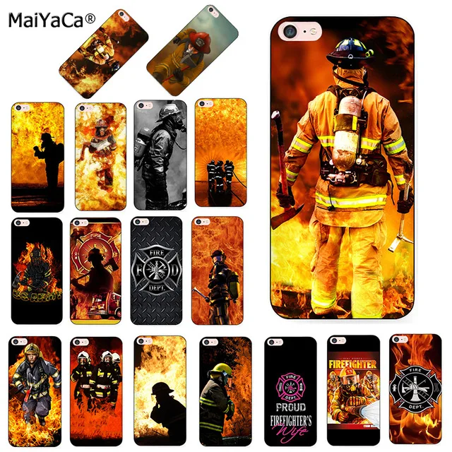 MaiYaCa пожарные-герои пожарный для iPhone 4 5C 5S 6S 7 8 Plus X XR XS MAX 11 Por черный мягкий чехол