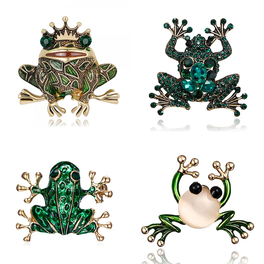 Classic Vintage Green Crystal Rhinestones Metal Frog Brooch Pins for Women Men Collar Pins Luxury Party Jewelry Coat Accessories
Classic Vintage Green Crystal Rhinestones Metal Frog Brooch Pins for Women Men Collar Pins Luxury Party Jewelry Coat Accessories