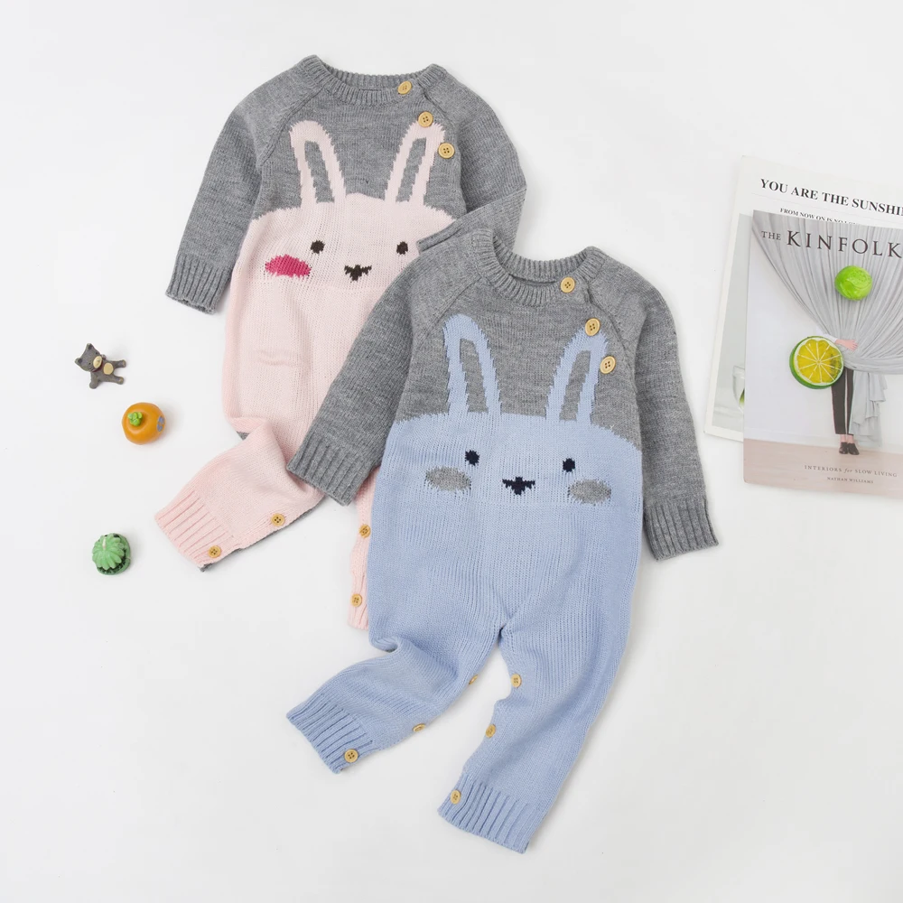 Infant Costume 2021 Autumn Winter Cartoon Rabbit Sweater Rompers For Baby Girls Boys Overalls Kids Jumpsuit Newborn Baby Clothes
Infant Costume 2021 Autumn Winter Cartoon Rabbit Sweater Rompers For Baby Girls Boys Overalls Kids Jumpsuit Newborn Baby Clothes