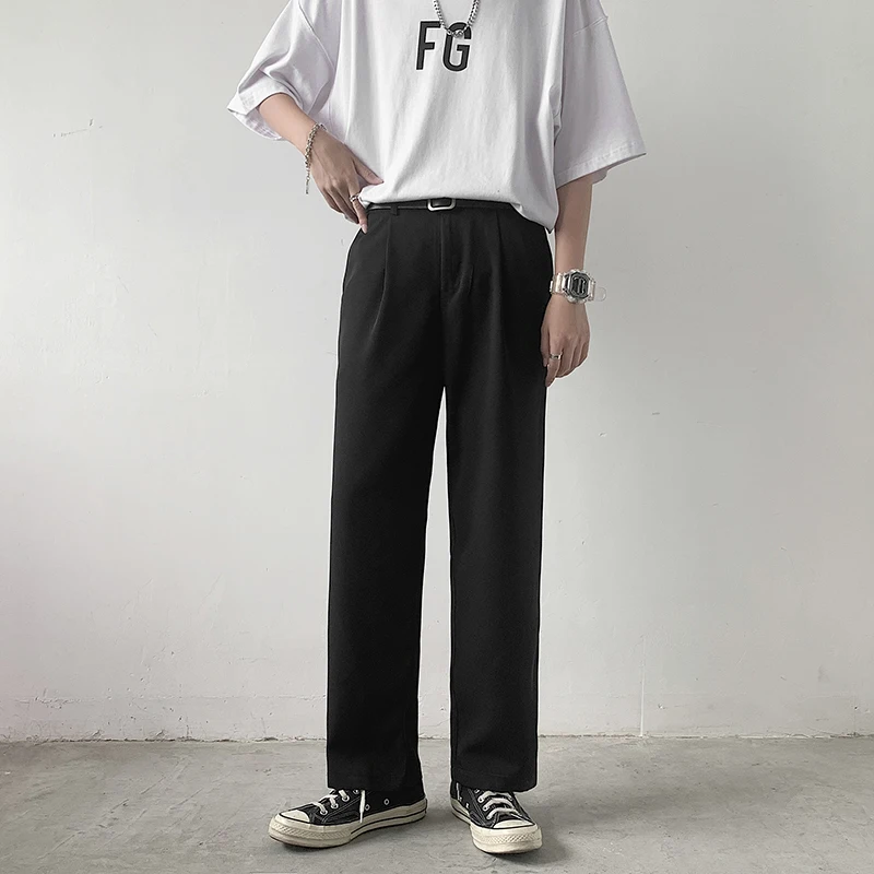 Summer Wide-leg Pants Men's Fashion Gray/black/white Casual Pants Men Korean Loose Straight-leg Suit Pants Mens Dress Pants
Summer Wide-leg Pants Men's Fashion Gray/black/white Casual Pants Men Korean Loose Straight-leg Suit Pants Mens Dress Pants