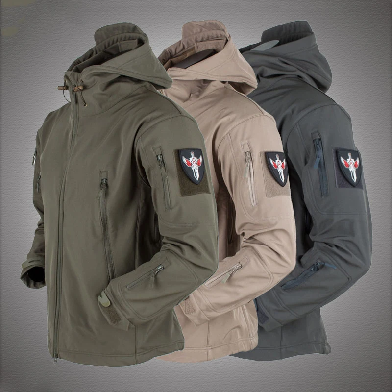 Tactical Jacket Men Military Shark Skin Soft Shell Windproof Waterproof Bomber Coats Mens Hiking Hunting Hooded Combat Jackets
Tactical Jacket Men Military Shark Skin Soft Shell Windproof Waterproof Bomber Coats Mens Hiking Hunting Hooded Combat Jackets