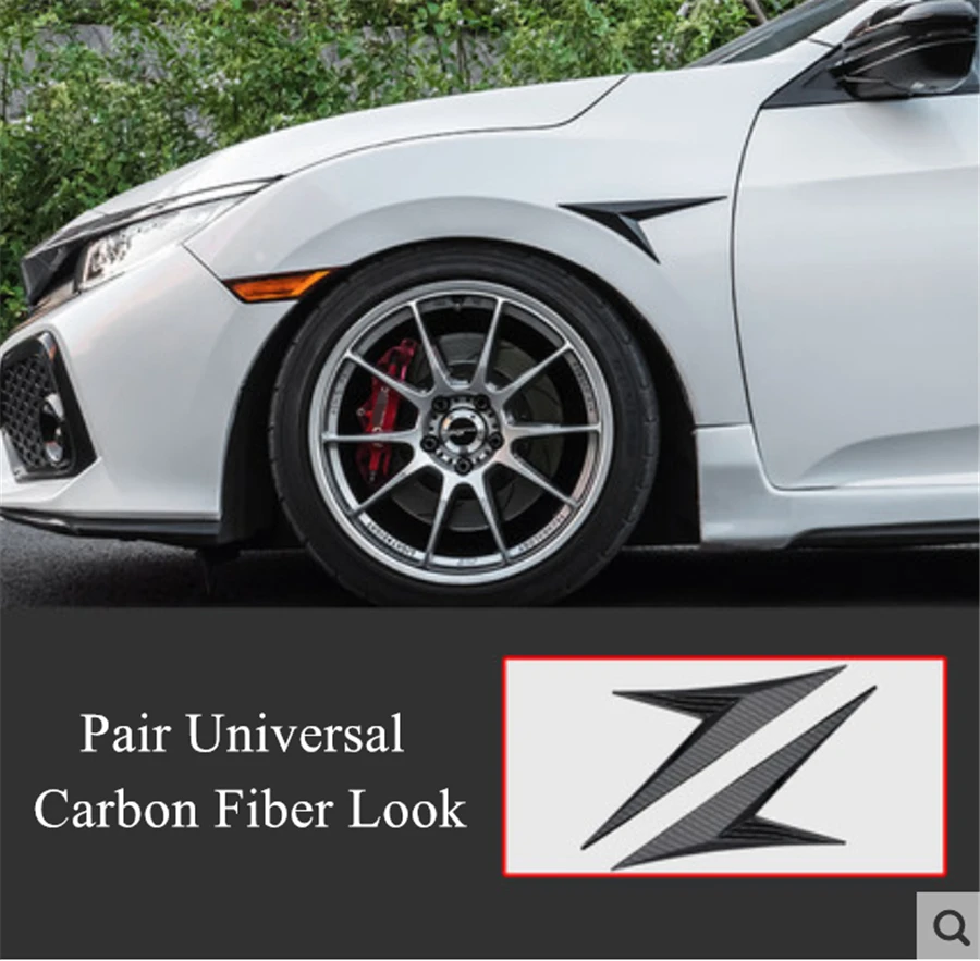 1 Pair Decorative Car Side Fender Wing Emble Badge Bonnet Car styling Sticker Carbon Fiber Color
1 Pair Decorative Car Side Fender Wing Emble Badge Bonnet Car styling Sticker Carbon Fiber Color