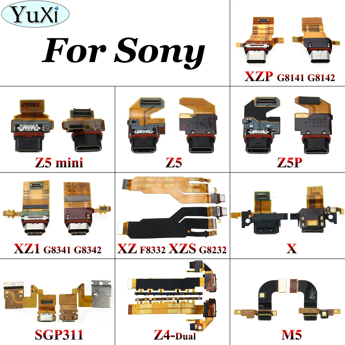 Шлейф модуля зарядного устройства YuXi для Sony Xperia M5 Z4 Z5 Z5P mini X XZ1 XZS XZP USB зарядный