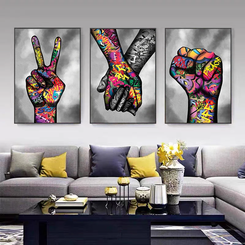 Hand Fist Graffiti Art Canvas Painting Street Art Poster and Prints on Canvas Wall Art Picture for Living Room Home Design Decor
Hand Fist Graffiti Art Canvas Painting Street Art Poster and Prints on Canvas Wall Art Picture for Living Room Home Design Decor